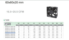 MF60202V3-1000C-A99 For Sunon 6020 24V 6cm Ultra-Quiet Cooling Fan