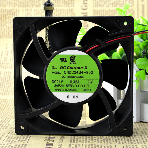 Original CNDC24B4-953 24V 0.32A 7W 12CM 12038 2 -wire fan