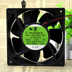 Original CNDC24B4-953 24V 0.32A 7W 12CM 12038 2 -wire fan