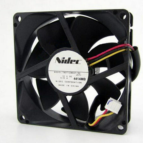 NIDEC 8CM 80*80*25mm T80T12MHA7-52 DC 12V 0.10A 3-Lines Ultra Quiet Cooling Fan