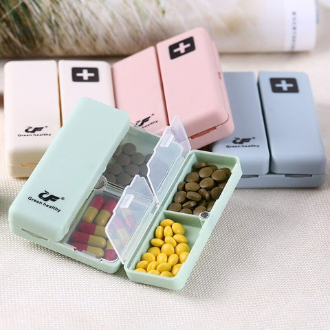 Foldable 7 Days Pill Case A Week Pill Box Tablet Storage Case Container