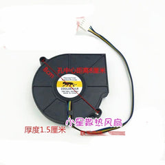EVERFLOW BB7515BU 12V 0.80A double ball turbofan blower 4 wires