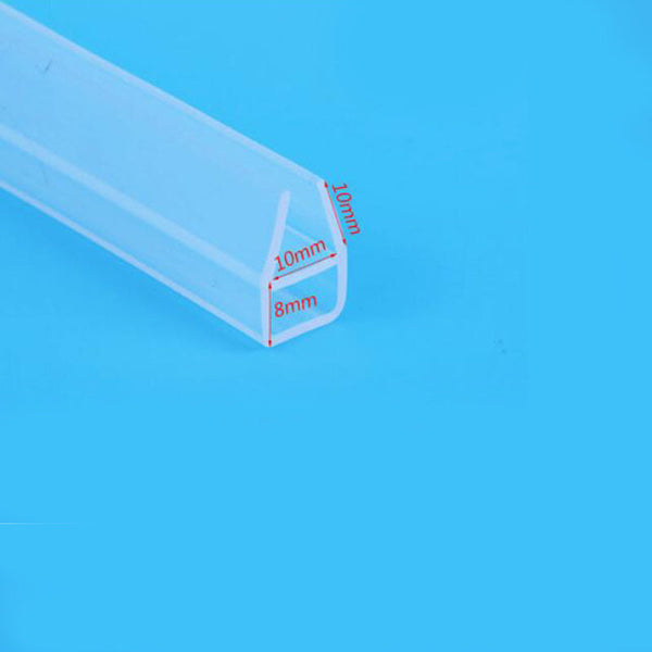 U bath shower door silicone rubber glass seal strip wipe sweep for 10mm glass