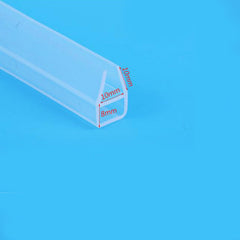U bath shower door silicone rubber glass seal strip wipe sweep for 10mm glass