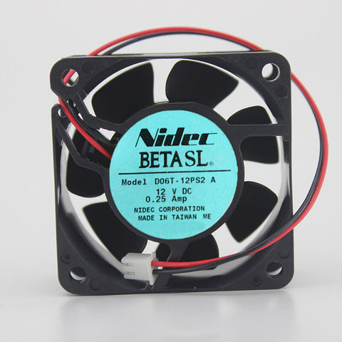 NIDEC D06T-12PS2 B 6cm 60*60*25 three wire double ball speed fan