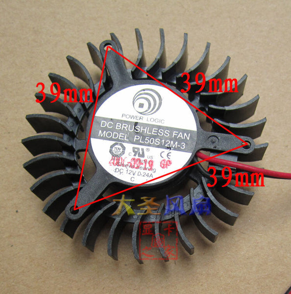 Power Logic PL50S12M 3 DC12V 0.24A 5510 5CM 55mm 55X55X10mm Cooling Fan