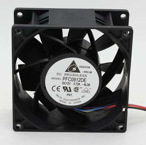 for delta PFC0912DE 9038 90*90*38mm 12V 4.32A 9CM modified waterproof fan 4pin