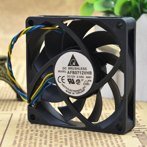 OriginalDELTA7CM 7015 AFB0712VHB 4 wirePWM Thermostat Cooling fan cooling fan