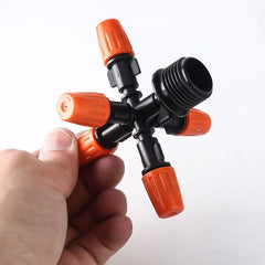 360 Degree Rotating Water Sprinkler Automatic Watering 5 Nozzles Garden Pipe