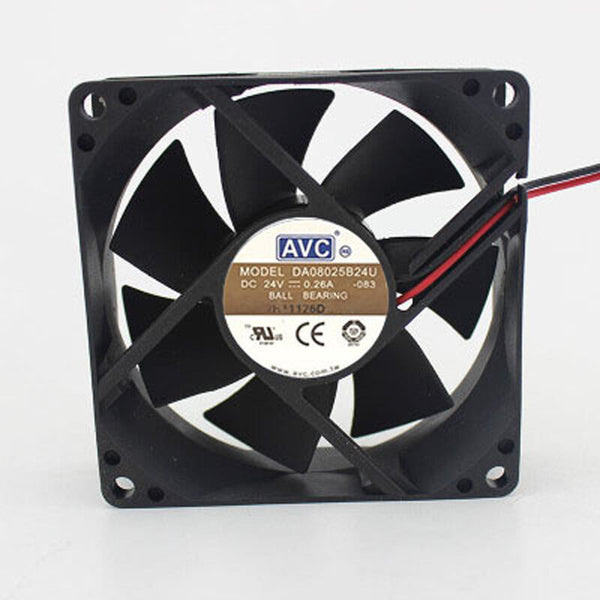 AVC DA08025B24U 8025 24V 0.26A 80x80x25mm 8cm 2-lines inverter cooling fan