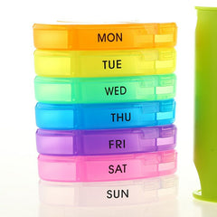 Oval 28 grids pill box organizer set 7 days medicine box holder storage pill