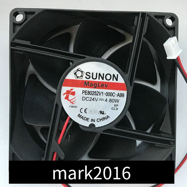 SUNON PE80252V1-000C-A99 24V 4.80W 8025 8CM 2PIN cooling fan