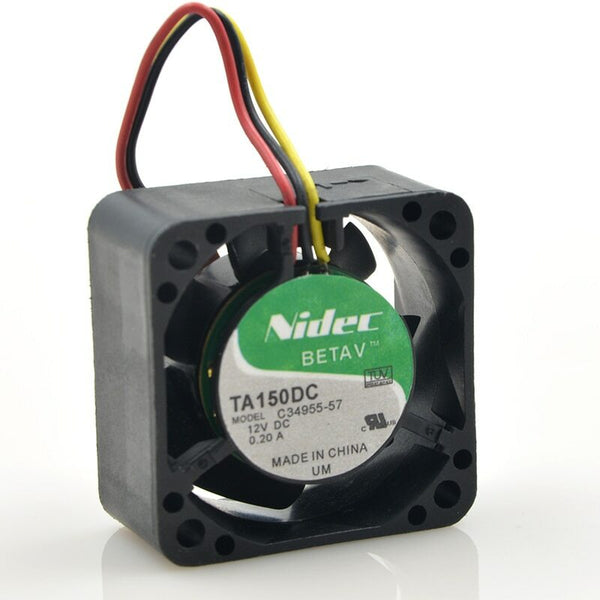 NIDEC 4028 40x40x20mm 4CM TA150DC C34955-57 DC 12V 0.20A 3 Lines Cooling Fan
