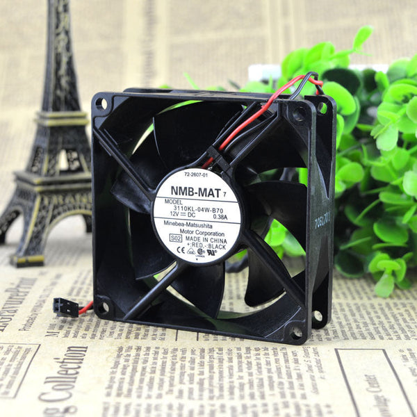 NMB 3110KL-04W-B70, F05 DC 12V 0.38A 2-wire 60mm, 80x80x25mm Server Square fan