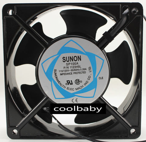 SUNON SP100A P/N 1123HSL fan AC 110V 120*120*38mm