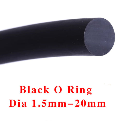 Dia 1.5mm-20mm Solid Nitrile Rubber Cord - Black O Ring Anti Oil Seal Gasket