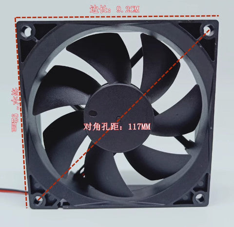 YING TIAN Fan YTD249225B0L DC24V 0.20A 9225 9CM 2 Wire Double ball fan