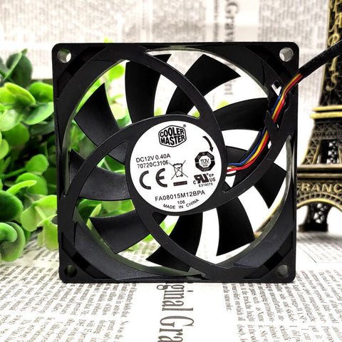 FA08015M12BPA 8015 12V 0.40A 8CM 4PWM ADJUSTABLE SPEED LARGE AIR VOLUME FAN
