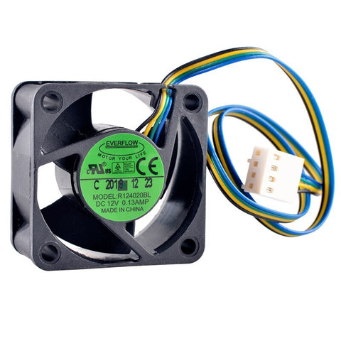R124020BL cooling fan 40x40x20mm DC12V 0.13A 4pin for CPU 1U 2U power supply