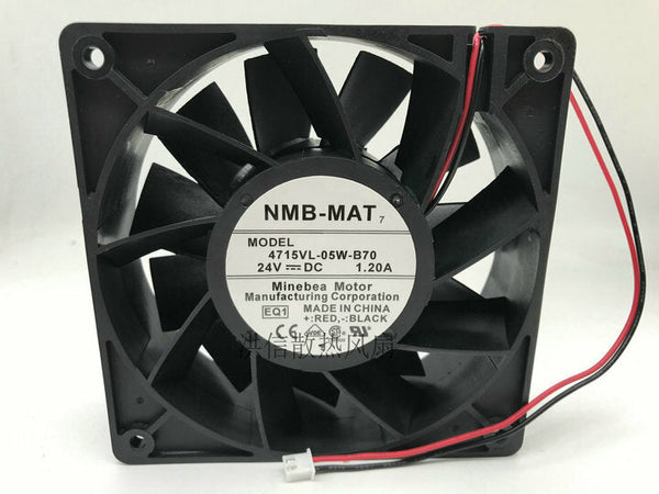 NMB-MAT Fan 4715VL-05W-B70 DC 24V 1.20A inverter fan 2 Pin 12038 12CM