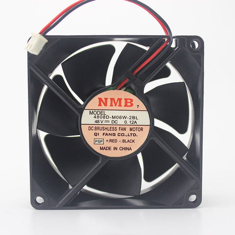 NMB 8025 48V 0.12A 4808D-M06W-2BL 8CM 2-wire cooling fan
