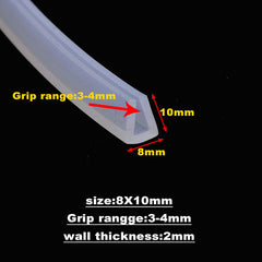 silicone rubber glass seal strip bath shower door window edge trim glazing strip