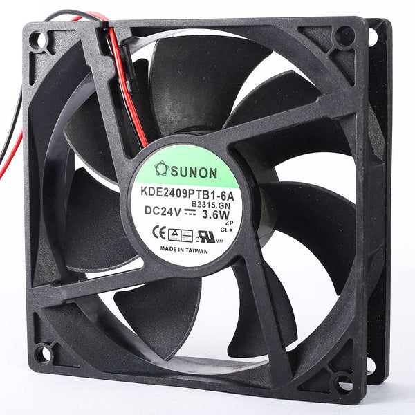2pcs Original SUNON KDE2409PTB1-6A 92*92*25MM 24V 3.6W case server inverter fan