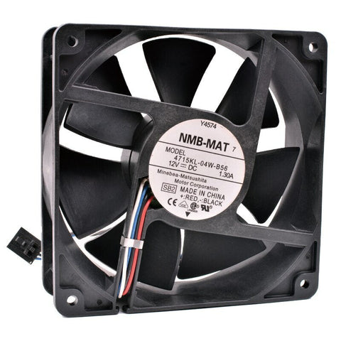NMB 4715KL-04W-B56 12038 120x120x38mm DC 12V 1.30A 4-wire cooling fan