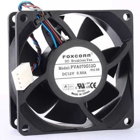 FOXCONN PVA070G12Q 12V 0.50A 7025 70*70*25MM 7CM 4pin fan