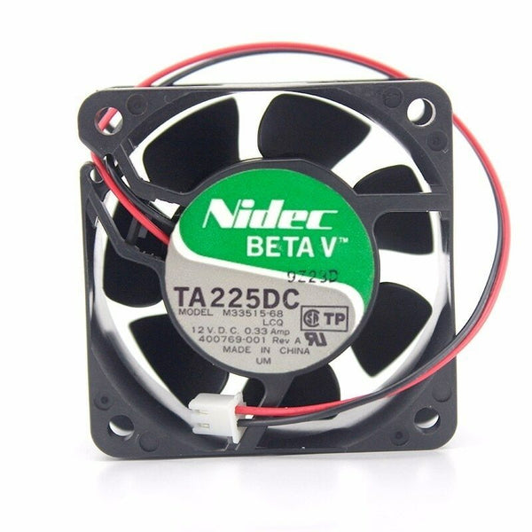 Nideic TA225DC M33515-68 DC 12V 0.33A 60x60x25mm 6cm 2pin
