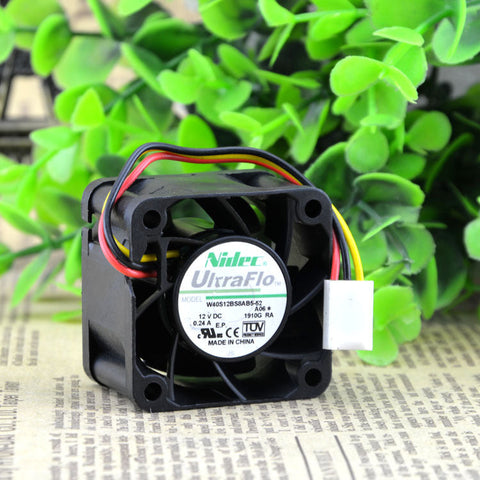 NIDEC 12V 0.24A W40S12BS8AB5-52 3pin 40*40*28mm 4CM