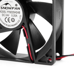 9225 24V DC Cooling Fan with Long Life Dual Ball Bearings 92mm x 92mm x 25mm