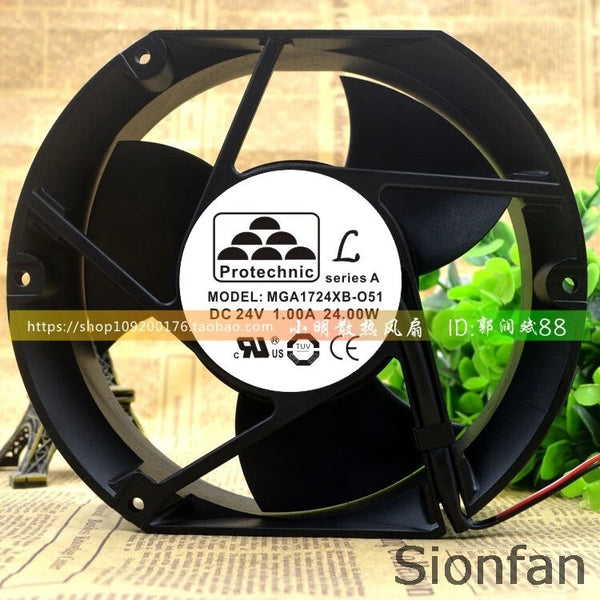 For MGA1724XB-O51 Taiwan Yongli 24V 1.0A 17251 17CM Cooling Fan