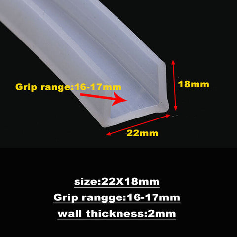silicone rubber glass seal strip bath shower door window edge trim glazing strip