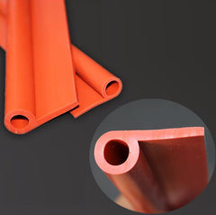 Silicone Rubber P Profile Sealing Strip Red P-Type High Temp Oven Steam Seals