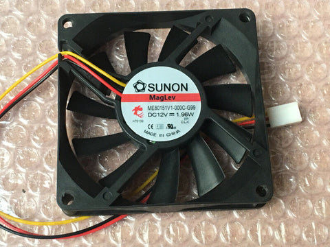 SUNON ME80151V1-000C-F99 8015 DC 12V 1.96W 3-line Alarm Cooling Fan