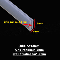 silicone rubber glass seal strip bath shower door window edge trim glazing strip