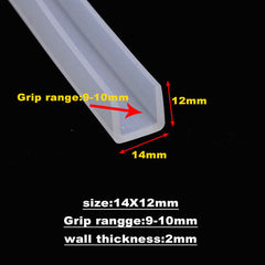 silicone rubber glass seal strip bath shower door window edge trim glazing strip