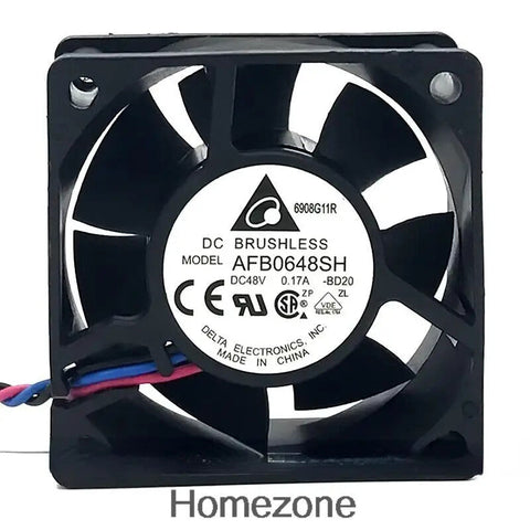For DELTA 6025 AFB0648SH 48V 0.17A 6CM inverter silent cooling fan 3wires