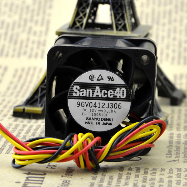 Sanyo 9GV0412J301 fan 40*40*28mm 12v 0.6A 3Pin