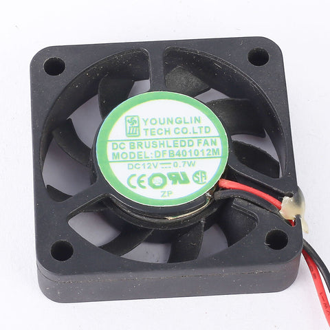 YOUNG LIN DFB401012M Fan DC 12V 0.7W 40*40*10mm 2 Pin