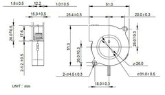 Sunon MF5015VX-B00C-A99 3D Printer Blower 5015 12V 0.17A Magnetic DC Cooling fan