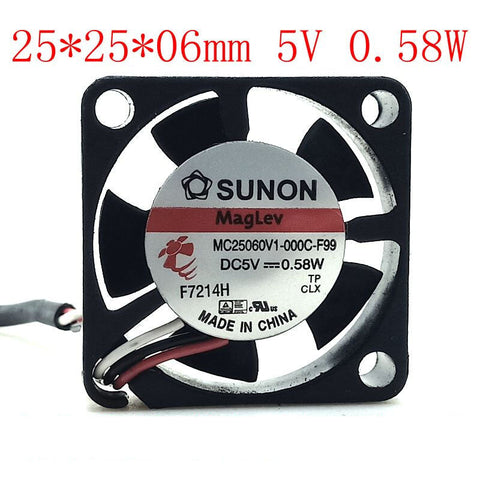 MC25060V1-000C-F99 2506 25x25x6mm 25mm 5V 0.58W three-wire fan