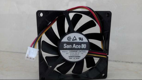 SANYO 8015 8CM 109P0812H721 0.2A 80*80*15MM 12V 3 line CPU fan