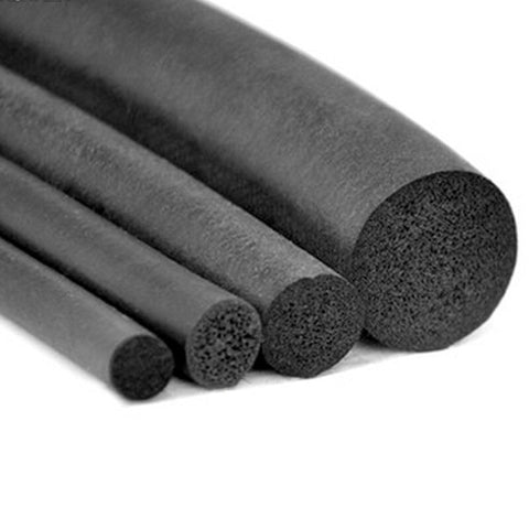 Sponge Cord Black Foam EPDM Rubber Gasket Trim Seal 2mm 5 6 7 8 9 10 12 14~20mm