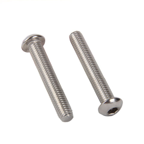 Stainless M4*5mm-80mm Button Head Socket Cap Screws Hex Drive Allen Bolts