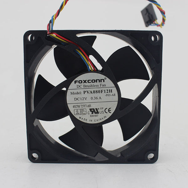 FOXCONN PVA080F12H 8020 8CM 12V 0.36A 4PIN Dell server PWM fan