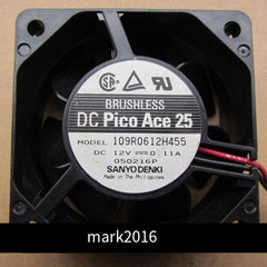 SANYO 109R0612H455 6025 12V 0.11A 2 wire dual ball 6 cm computer cooling fan