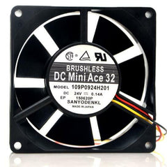 SANYO 109P0924H201 9232 24V 0.14A 9CM 3 wire double ball cooling fan