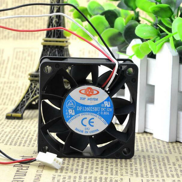 6025 12V0.80A DF126025BU 60*60*25MM 6CM violent PWM control speed three wire fan